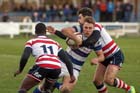 Tynedale's Joe Mills attempts to break through the Rosslyn Park defence at Tynedale Park, Corbridge, Northumberland. Photo: David T. Hewitson/Sports for All Pics